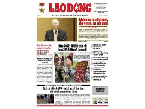 Bảng giá quảng cáo báo Lao Động